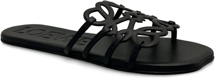 LOEWE Anagram kalfsleren slippers Grijs