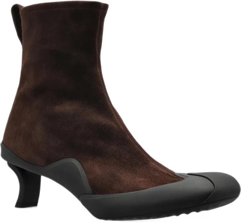 LOEWE Dive bootie in stretch suede Bruin - Foto 3