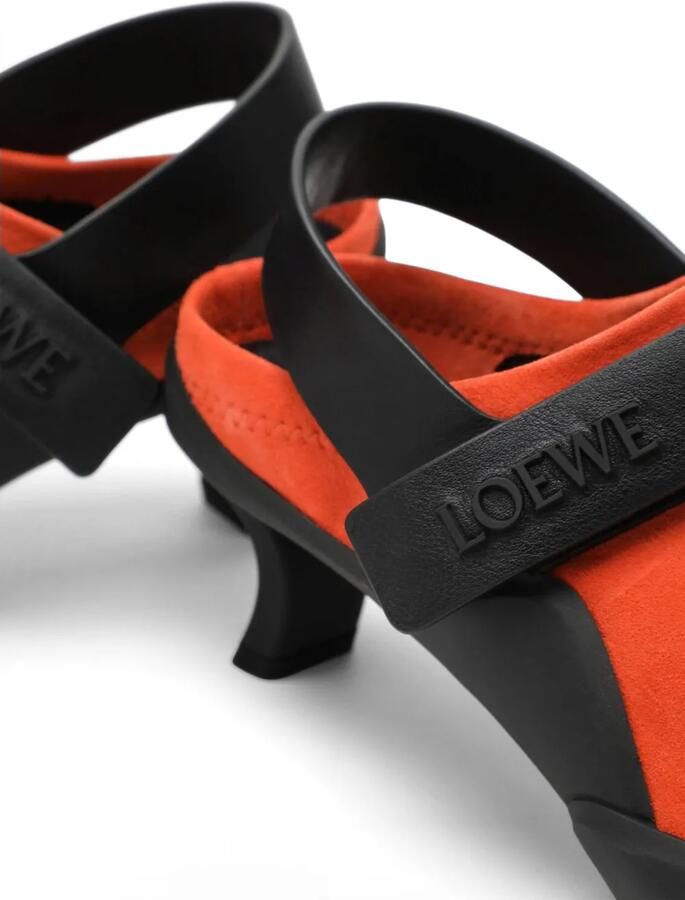 LOEWE Dive slingback in stretch suede Oranje - Foto 2