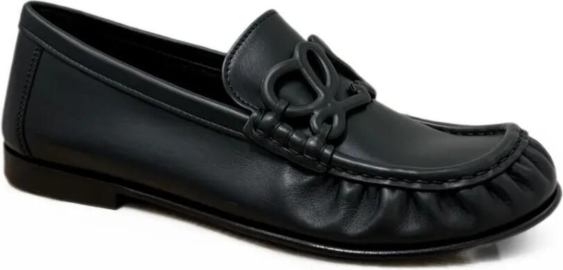 LOEWE Double L loafers in soft calfskin Zwart
