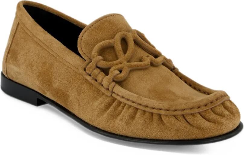 LOEWE Double L loafers in suede calfskin Bruin - Foto 3