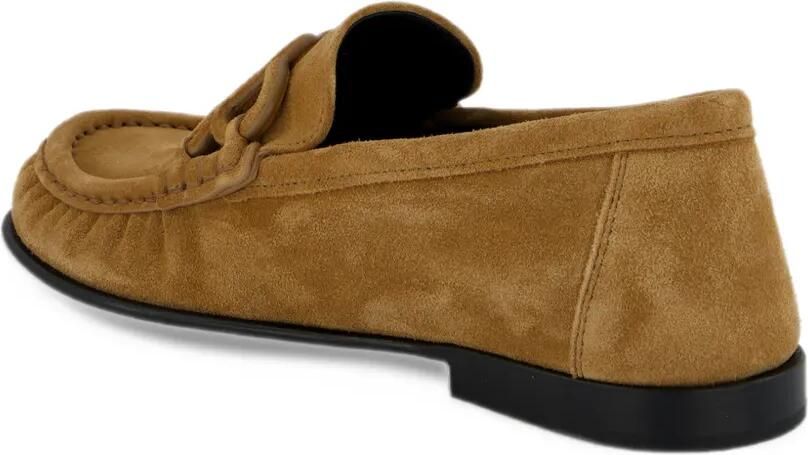 LOEWE Double L loafers in suede calfskin Bruin - Foto 4