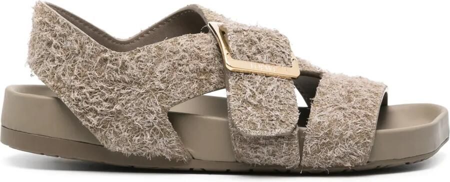 LOEWE Ease suède sandalen Beige