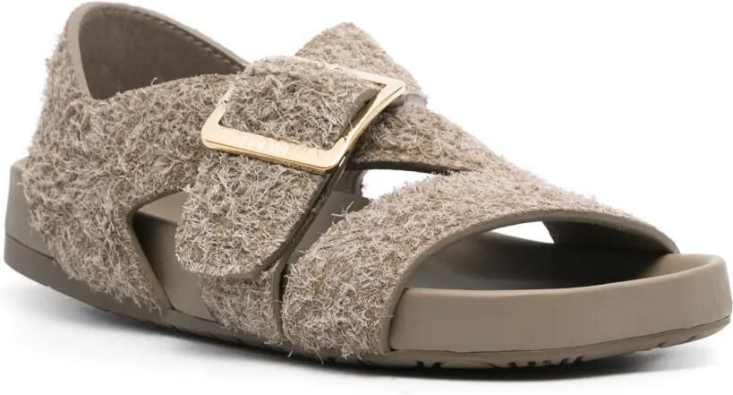 LOEWE Ease suède sandalen Beige - Foto 3