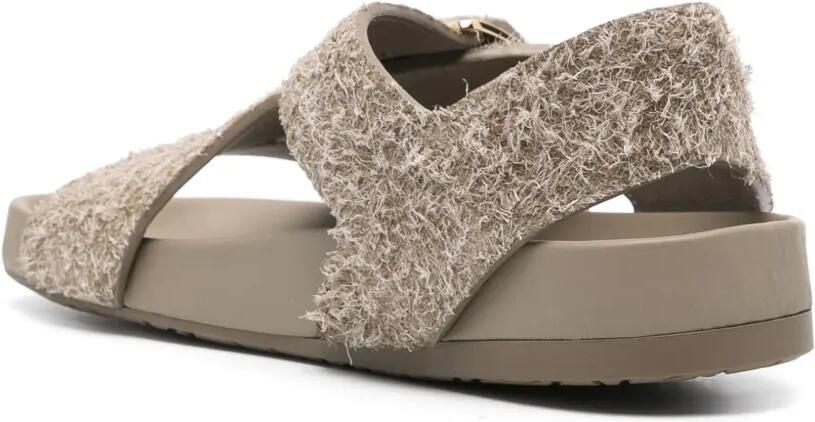 LOEWE Ease suède sandalen Beige - Foto 4