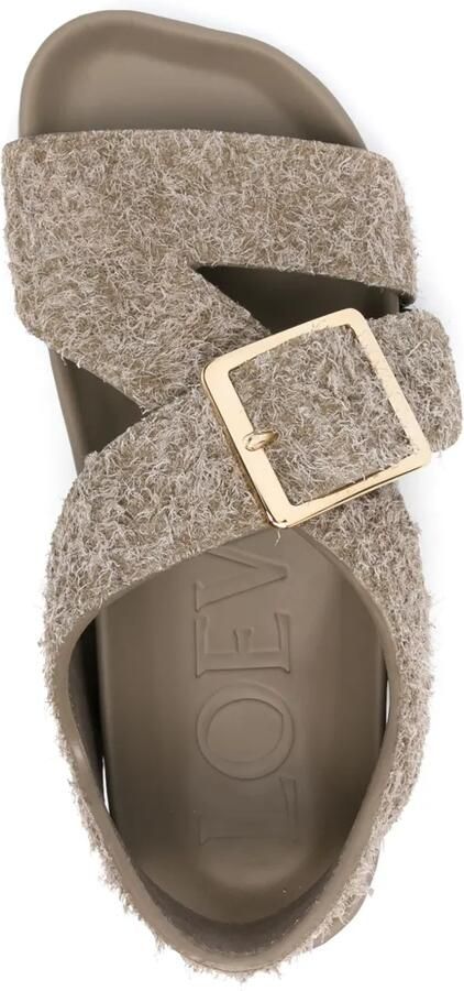 LOEWE Ease suède sandalen Beige - Foto 2