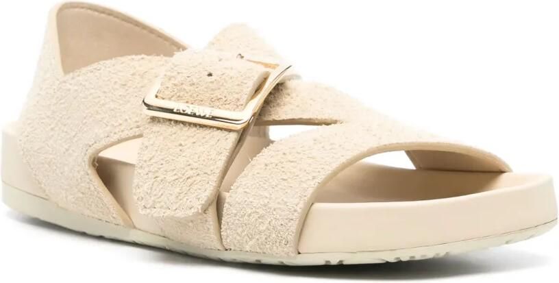 LOEWE Ease suède sandalen Beige - Foto 3