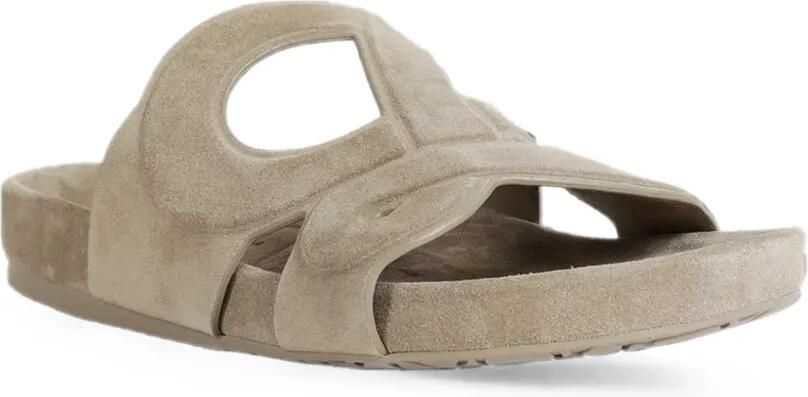 LOEWE Ease suède sandalen met monogram Beige - Foto 3