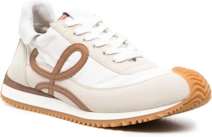 LOEWE Flow Runner 2.0 nylon en suède sneakers Wit - Foto 2