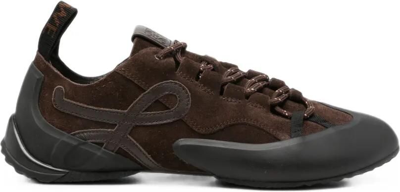 LOEWE Grip suède kalfsleren en TPU sneakers Bruin