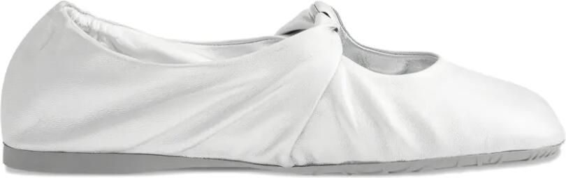 LOEWE Leren ballerina's Zilver