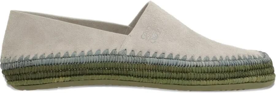 LOEWE Leren espadrilles Grijs