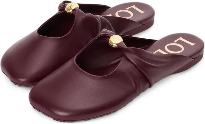 LOEWE Leren muiltjes Rood