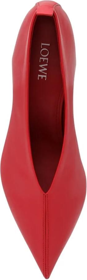 LOEWE Origami Cubic lamsleren pumps Rood - Foto 5
