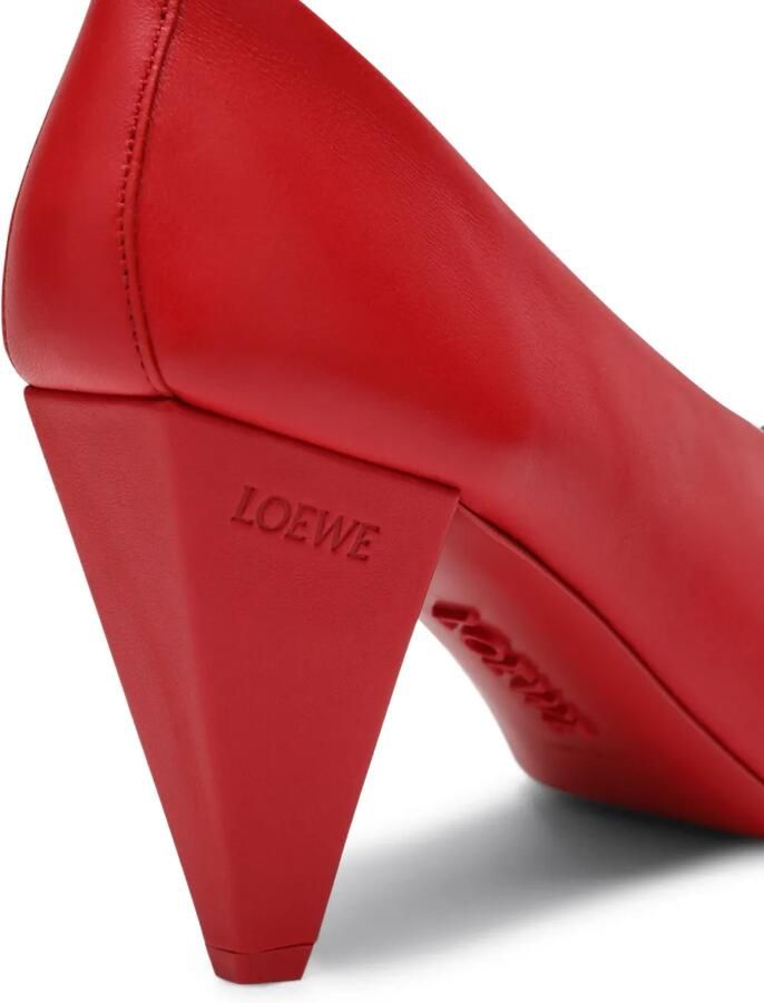 LOEWE Origami Cubic lamsleren pumps Rood - Foto 2
