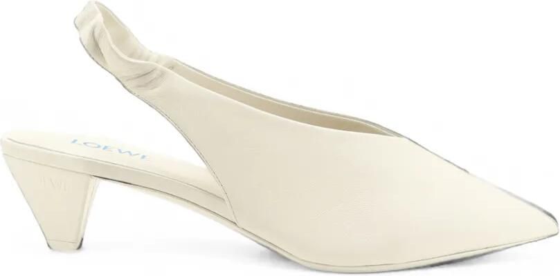 LOEWE Origami Cubic leren pumps Wit