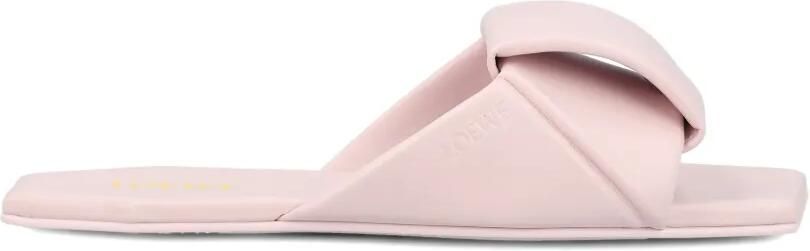 LOEWE Origami gewatteerde slippers met vierkante neus Roze