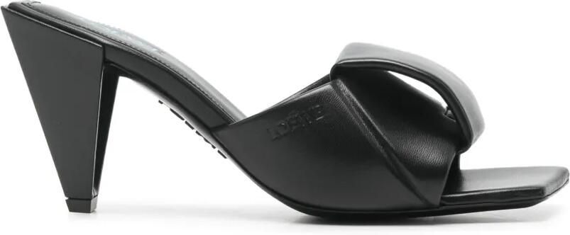 LOEWE Origami leren sandalen Zwart