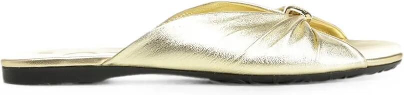 LOEWE Pebble muiltjes met Anagram-gravure Goud