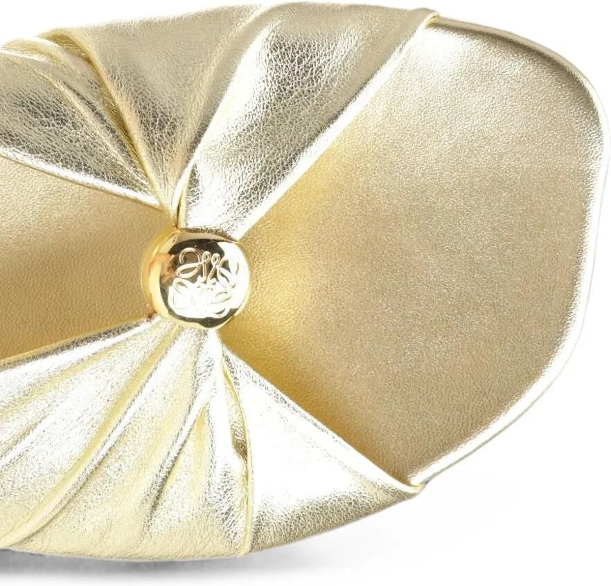LOEWE Pebble muiltjes met Anagram-gravure Goud - Foto 2