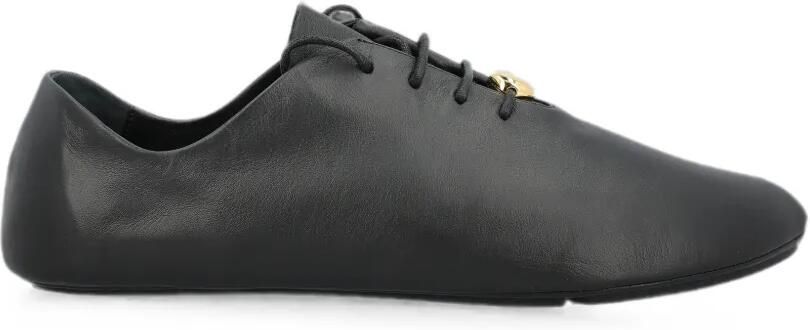 LOEWE Pebble Soft nappa kalfsleren veterschoenen Zwart
