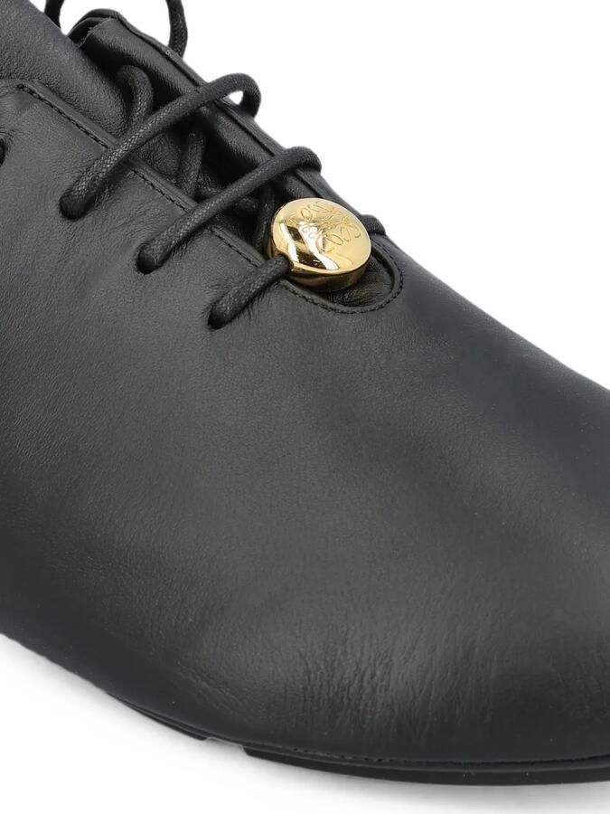 LOEWE Pebble Soft nappa kalfsleren veterschoenen Zwart - Foto 2