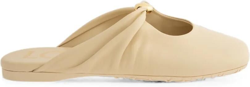 LOEWE Pebble Soft nappa lamsleren muiltjes Beige