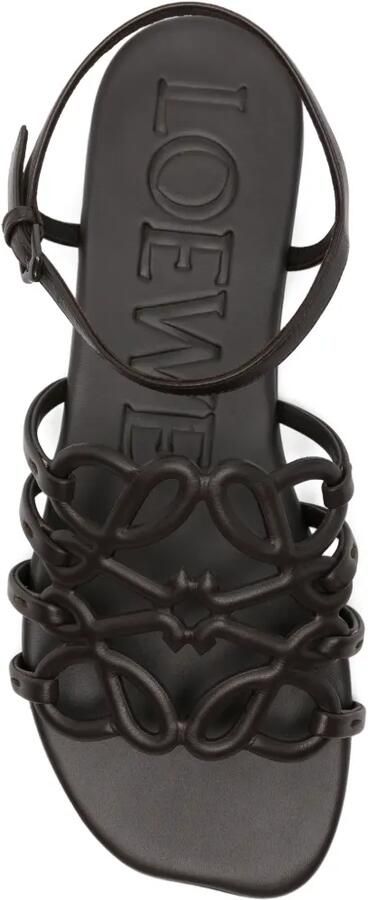 LOEWE Petal Anagram kalfsleren sandalen Bruin - Foto 2