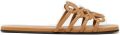 LOEWE Petal Anagram kalfsleren slippers Beige - Beige