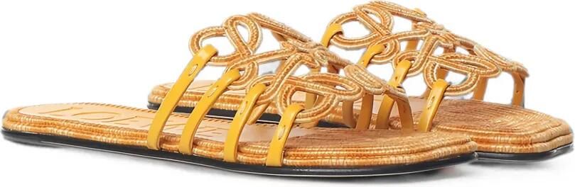 LOEWE Petal Anagram sandalen Geel