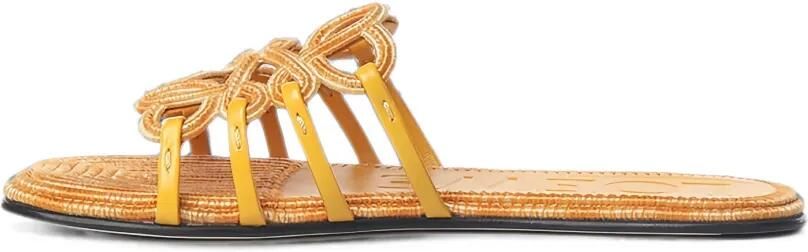 LOEWE Petal Anagram sandalen Geel - Foto 4