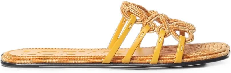 LOEWE Petal Anagram sandalen Geel - Foto 3