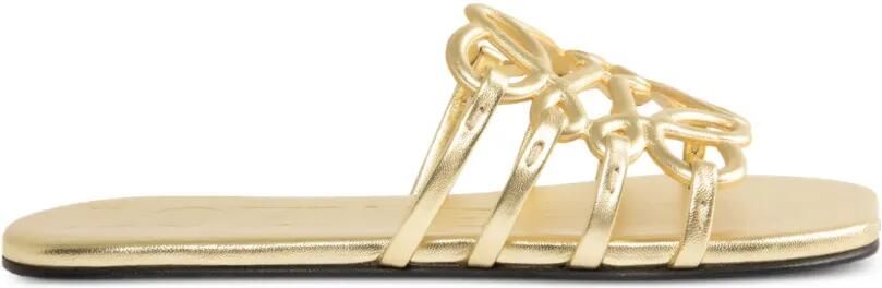 LOEWE Petal Anagram sandalen Goud