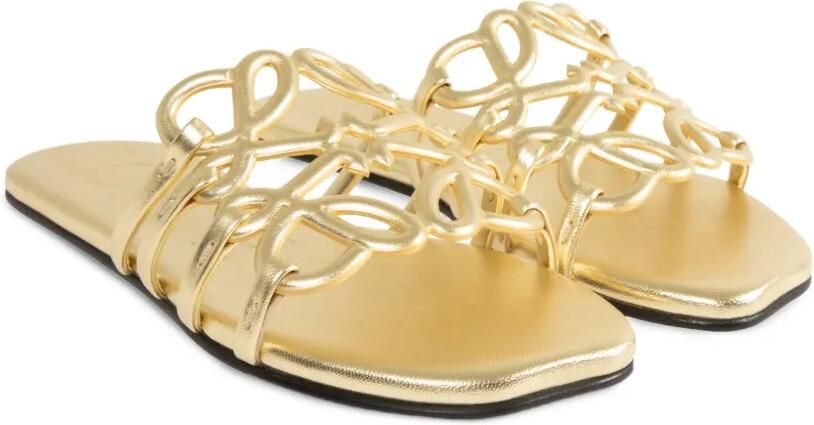 LOEWE Petal Anagram sandalen Goud - Foto 4
