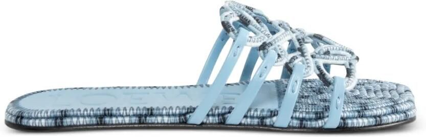 LOEWE Petal Anagram sandalen met borduurwerk Blauw