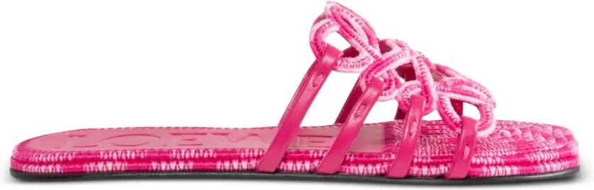 LOEWE Petal Anagram sandalen met borduurwerk Roze