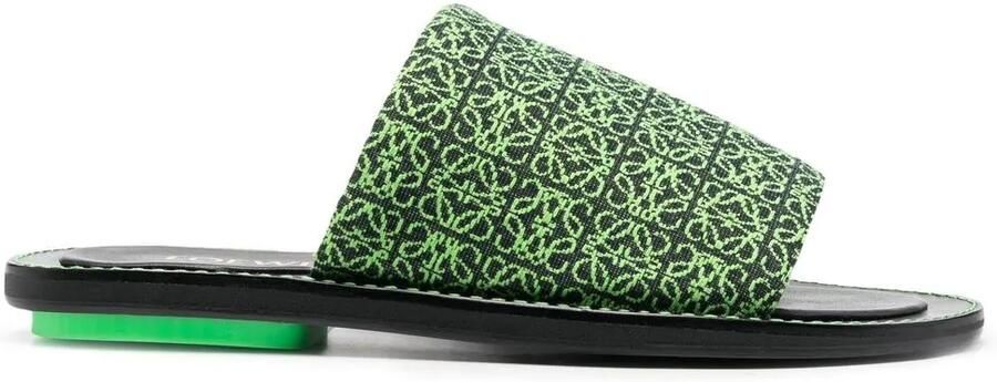 LOEWE Sandalen met jacquard logo Zwart