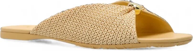 LOEWE Sandalen met raffia-effect Beige - Foto 4