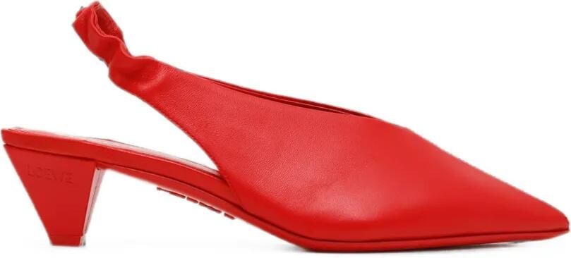 LOEWE Slingback pumps met puntige neus Rood