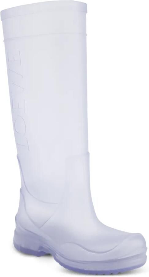 LOEWE Storm regenlaarzen met logo-reliëf Wit