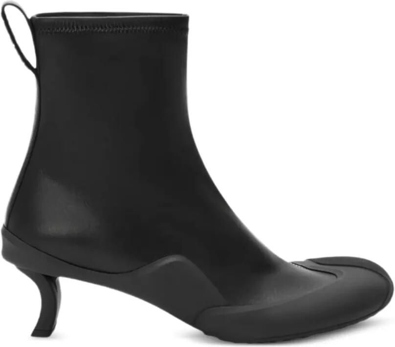 LOEWE The Dive leather kitten-heel boots Zwart - Foto 3