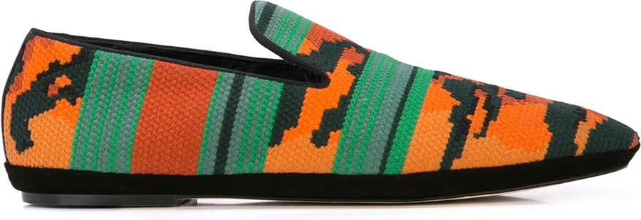 LOEWE Tiger geweven badslippers Oranje