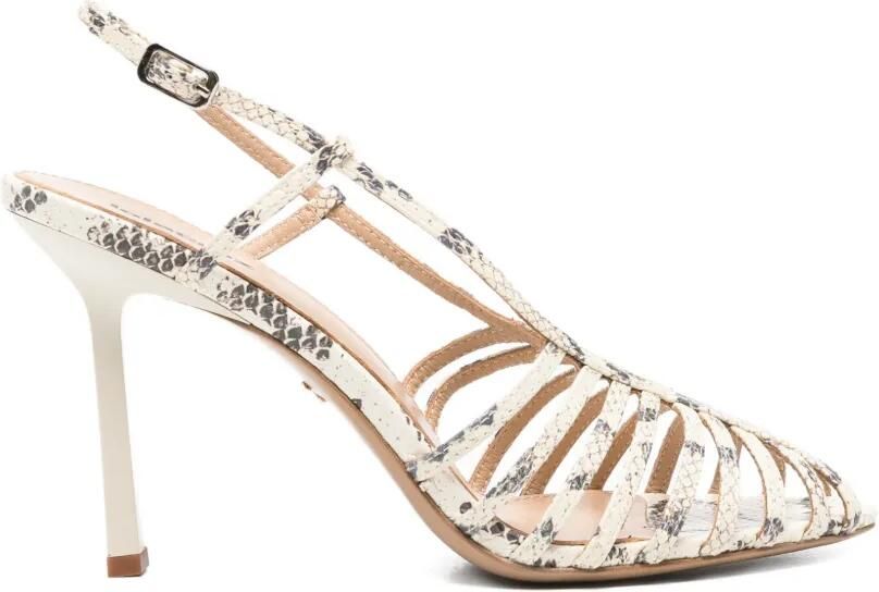 Lola Cruz Agate sandalen met bandjes Beige