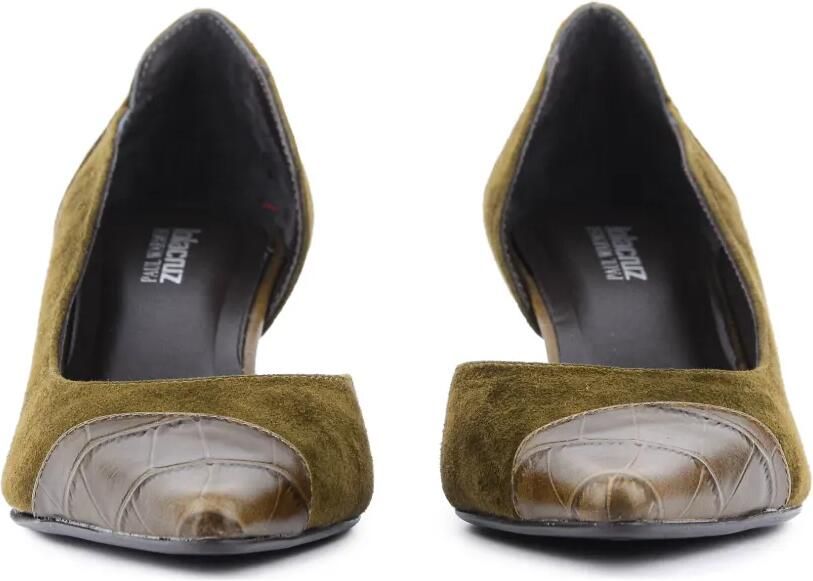 Lola Cruz Elle pumps met vlakken en puntige neus Groen - Foto 3