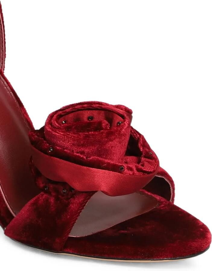 Lola Cruz Fiorella sandalen met enkelbandje en hak Rood - Foto 3