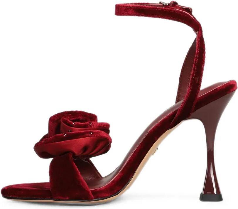 Lola Cruz Fiorella sandalen met enkelbandje en hak Rood - Foto 4