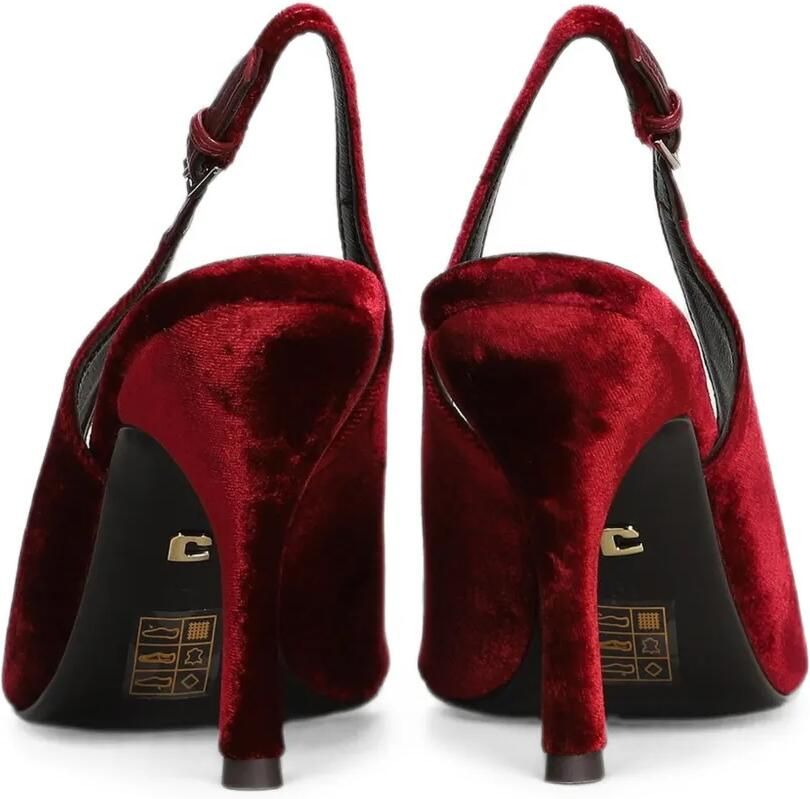 Lola Cruz Gabriette 95 fluwelen pumps Rood