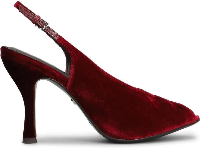 Lola Cruz Gabriette 95 fluwelen pumps Rood - Foto 5
