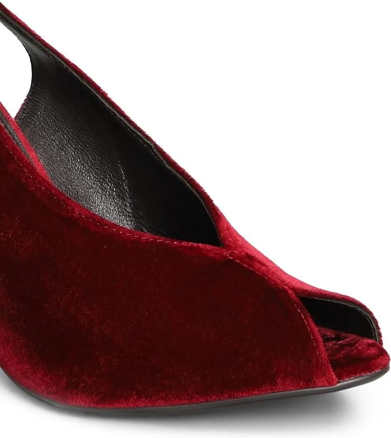 Lola Cruz Gabriette 95 fluwelen pumps Rood - Foto 2
