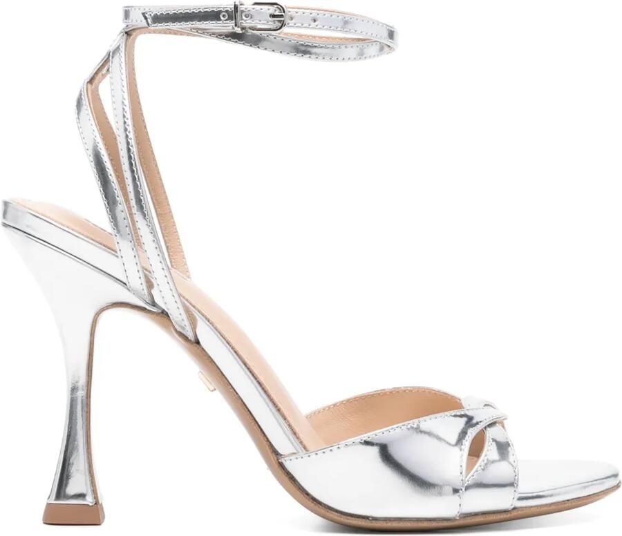 Lola Cruz Leren sandalen Zilver